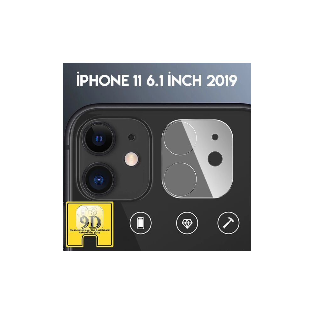 iPhone 11 6.1 full Tempered Kamera Koruyucu Kırılmaz Cam