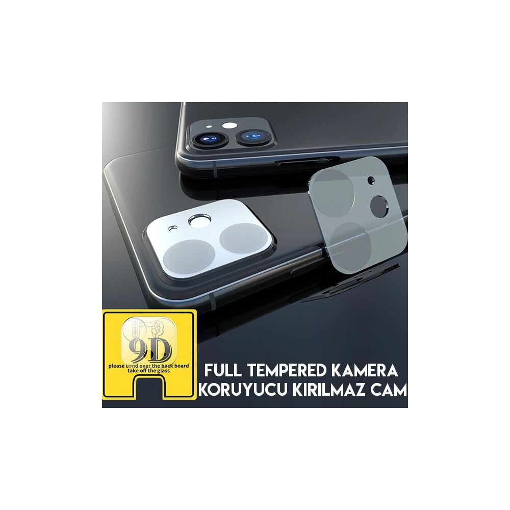 iPhone 11 6.1 full Tempered Kamera Koruyucu Kırılmaz Cam