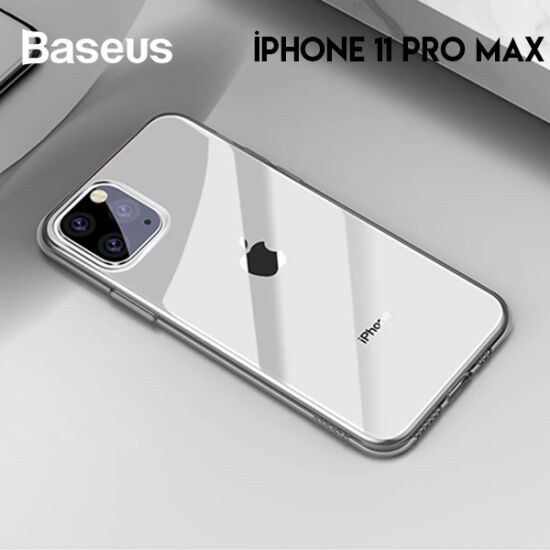 Baseus Simplicity Series iPhone 11 Pro Max 6.5 Kılıf Şeffaf Gel Siliko