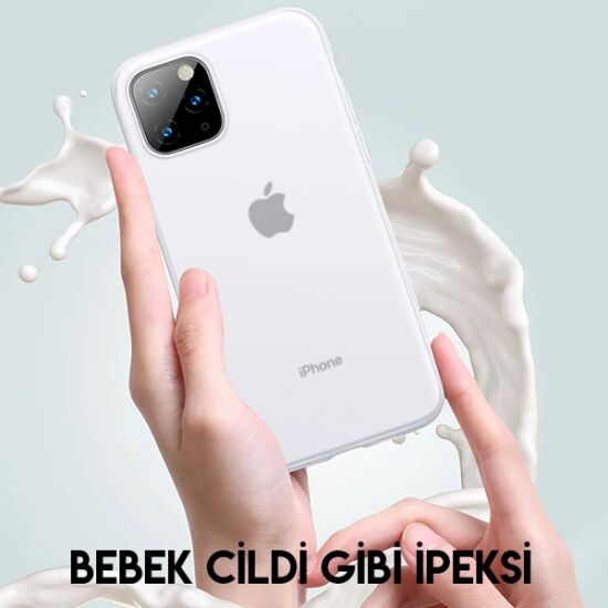 Baseus Jelly Liquid Silica Gel iPhone 11 Pro Max 6.5 Kılıf Şeffaf Sıvı