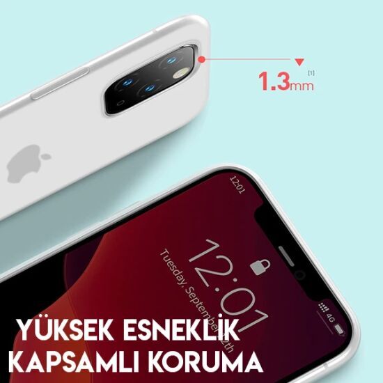 Baseus Jelly Liquid Silica Gel iPhone 11 Pro Max 6.5 Kılıf Şeffaf Sıvı