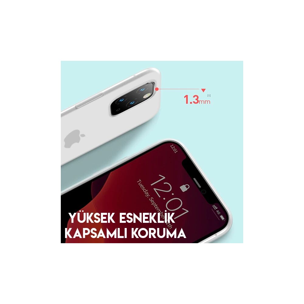 Baseus Jelly Liquid Silica Gel iPhone 11 Pro Max 6.5 Kılıf Şeffaf Sıvı