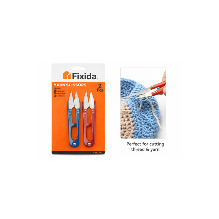FIXIDA İplik Makası 2li Set Keskin Çelik El Makası, Dikiş & Örgü Makası