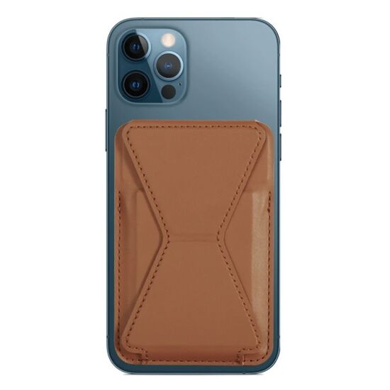 ALLY İPhone 15-14- 13-12'ler İçin Standlı Deri Cüzdan Magsafe Kartlık 