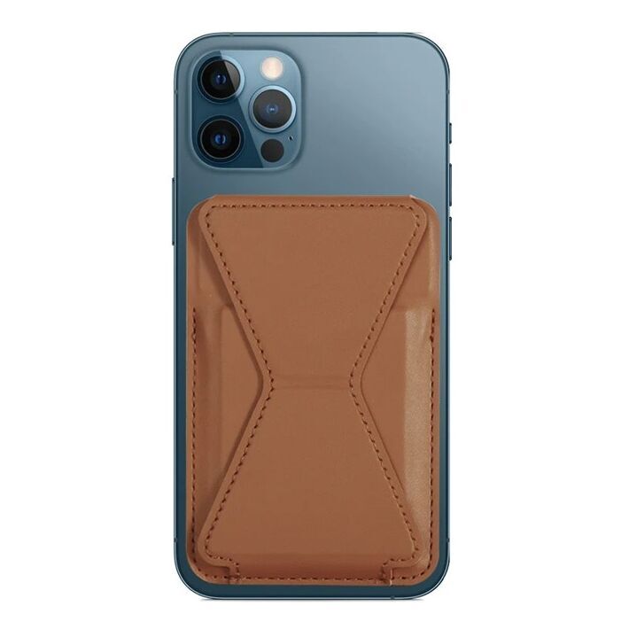 ALLY İPhone 15-14- 13-12'ler İçin Standlı Deri Cüzdan Magsafe Kartlık 
