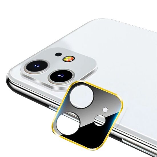iPhone 11 6.1 İnch 3D Metal Kamera Koruyucu Metal Lens