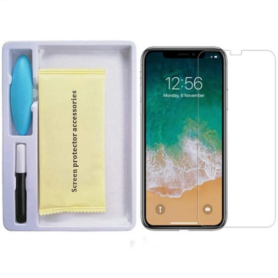 Ally İPhone 11 Pro Max/ Xs Max Full Liquid+Uv Işık 3D Kırılmaz Cam Ekr