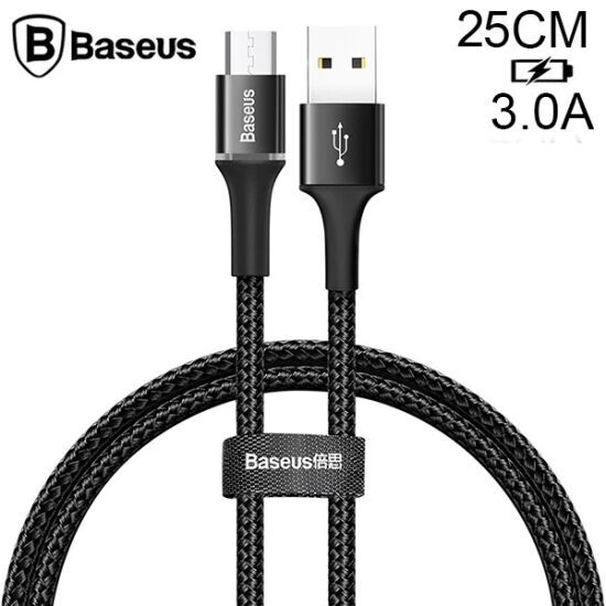 Baseus halo Mikro Usb 3A Hızlı Şarj 0.25CM Kısa Power Bank için Şarj K