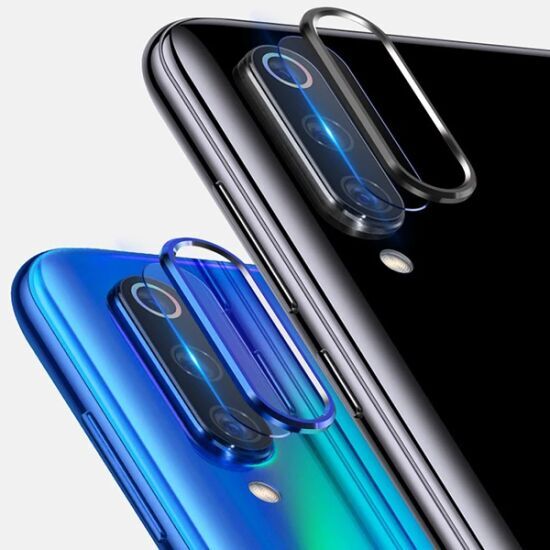 Xiaomi Mi CC9/CC9E/ Mi A3 Kamera Koruma Metal Lens+ Kırılmaz Cam Set