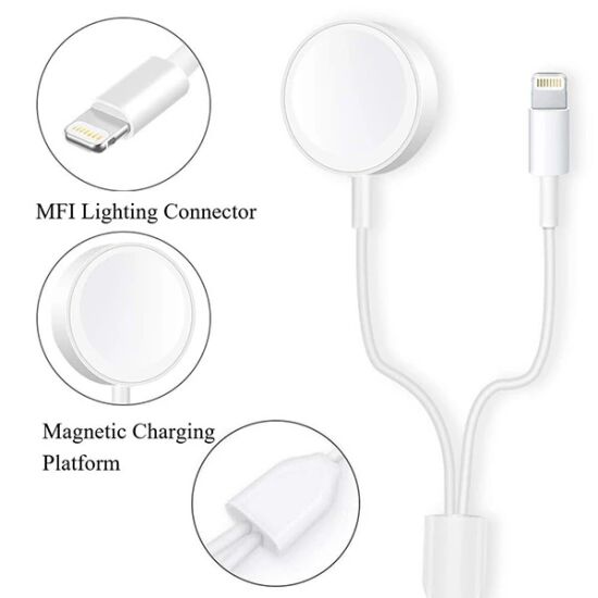 Ally 2in1 Apple Watch Şarj- İPhone Usb Şarj Kablosu