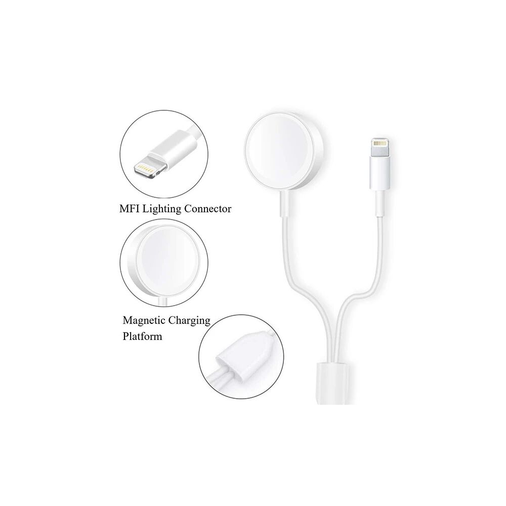 Ally 2in1 Apple Watch Şarj- İPhone Usb Şarj Kablosu
