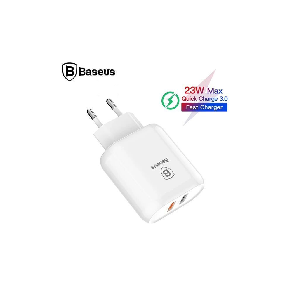 Baseus Bojure Series Dual-USB QC 3.0 18W Hızlı Şarj Aleti Başlık