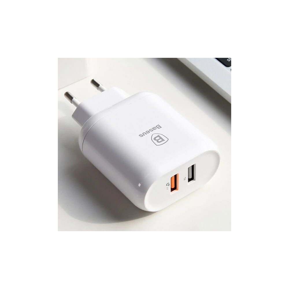 Baseus Bojure Series Dual-USB QC 3.0 18W Hızlı Şarj Aleti Başlık