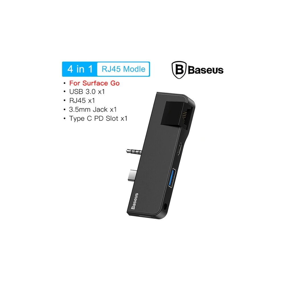 Baseus Multifunctional HUB Surface Go(Type-C+Audio to RJ45+USB3.0+Type