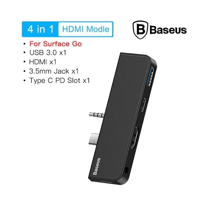 Baseus Multifunctional HUB Surface Go(Type-C+Audio to HD4K+USB3.0+Type