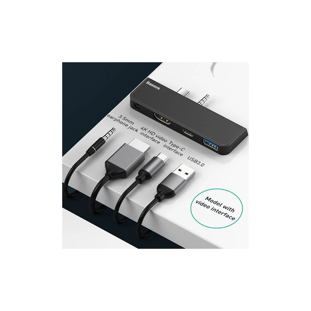 Baseus Multifunctional HUB Surface Go(Type-C+Audio to HD4K+USB3.0+Type