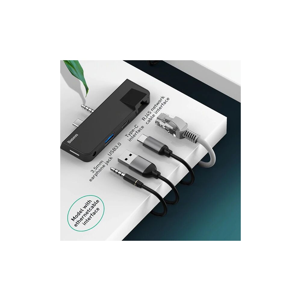Baseus Multifunctional HUB Surface Go(Type-C+Audio to RJ45+USB3.0+Type