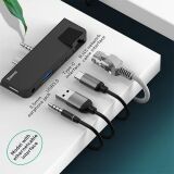 Baseus Multifunctional HUB Surface Go(Type-C+Audio to RJ45+USB3.0+Type