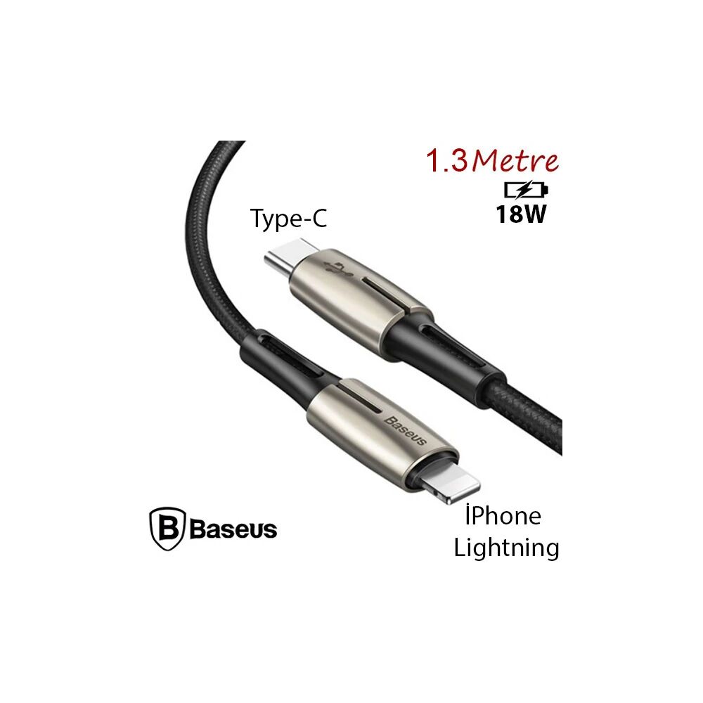 Baseus Waterdrop Type-C To İPhone PD18W Hızlı Şarj Kablosu 1.3M