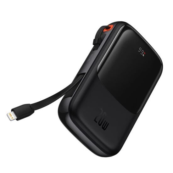 Qpow Pro Dijital Göstergeli 10000mAh 20W Hızlı Şarj Powerbank iPhone L