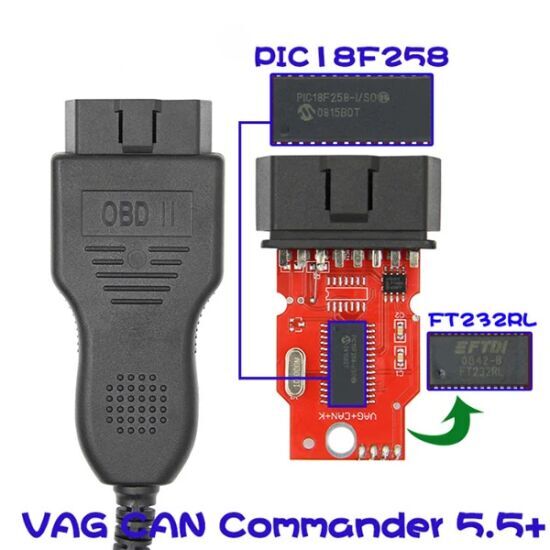 VAG CAN Commander 5.5+ Pin Reader 3.9Beta VWSkoda Teşhis Tarayıcı Arac
