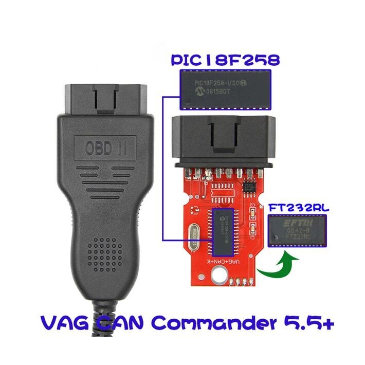 VAG CAN Commander 5.5+ Pin Reader 3.9Beta VWSkoda Teşhis Tarayıcı Arac