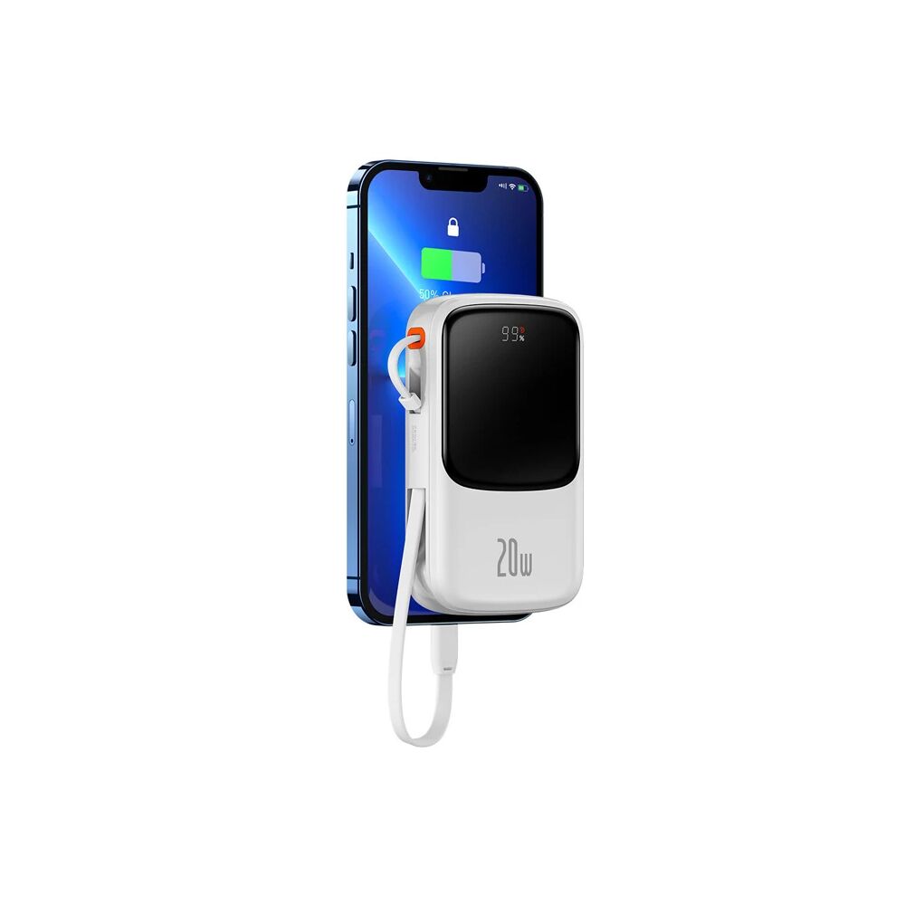 Qpow Pro Dijital Göstergeli 10000mAh 20W Hızlı Şarj Powerbank iPhone L