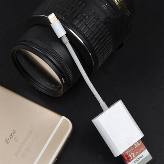 İPhone/İPad Lightning To SD Kart Hafıza Kart Adaptörü NK105
