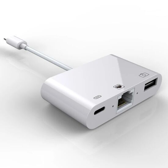 İPhone/İPad 3İN1 Ethernet RJ45 Ve Usb Kamera Adaptörü NK107