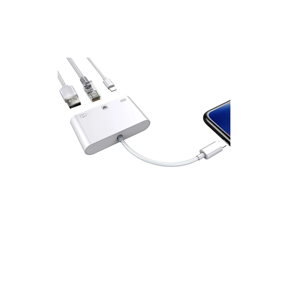 İPhone/İPad 3İN1 Ethernet RJ45 Ve Usb Kamera Adaptörü NK107