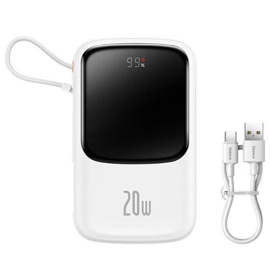 Qpow Pro Dijital Göstergeli 10000mAh 20W Hızlı Şarj Powerbank iPhone L