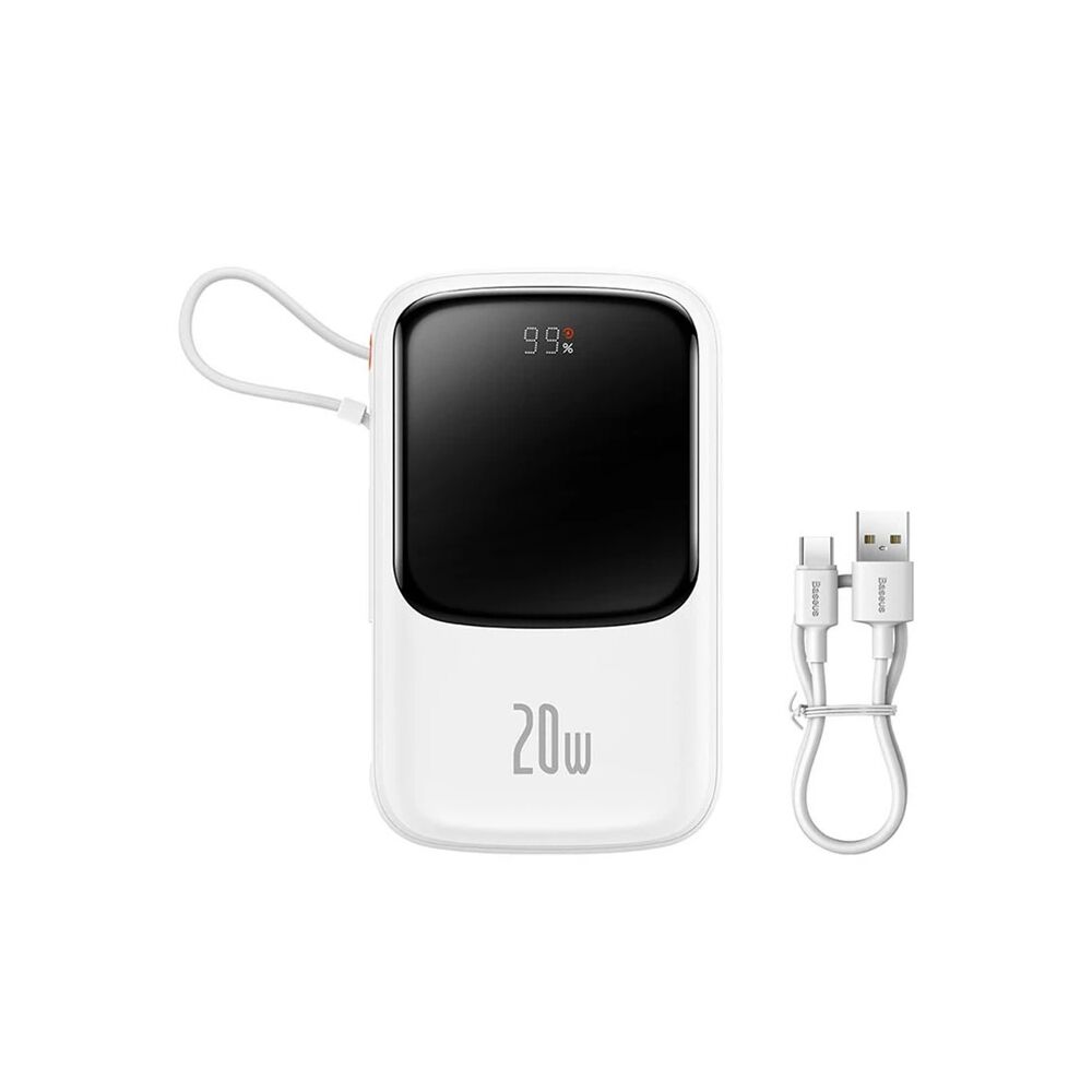 Qpow Pro Dijital Göstergeli 10000mAh 20W Hızlı Şarj Powerbank iPhone L