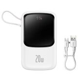 Qpow Pro Dijital Göstergeli 10000mAh 20W Hızlı Şarj Powerbank iPhone L
