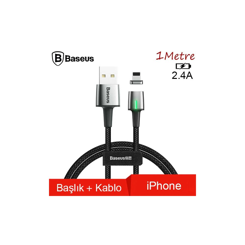 Baseus Zinc Magnetic Usb Kablo Şarj İPhone 14-13-12-11 1Metre