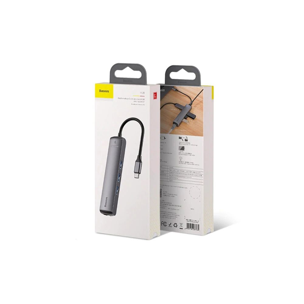 Baseus Usb Type C 6in1 HDMI 3x USB 3.0 RJ45 Çoğaltıcı Adaptör