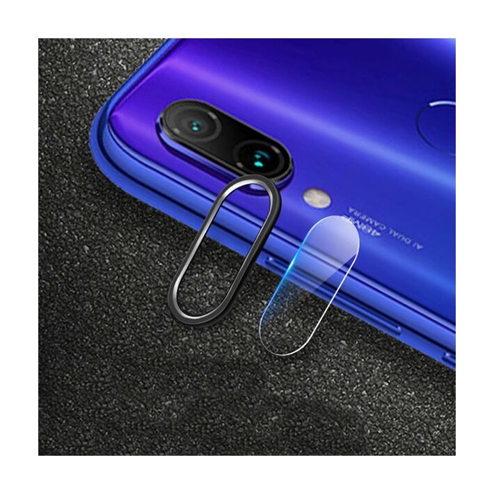 Xiaom Redmi Note 7 Kamera Koruma Metal Lens+ Kırılmaz Cam Set