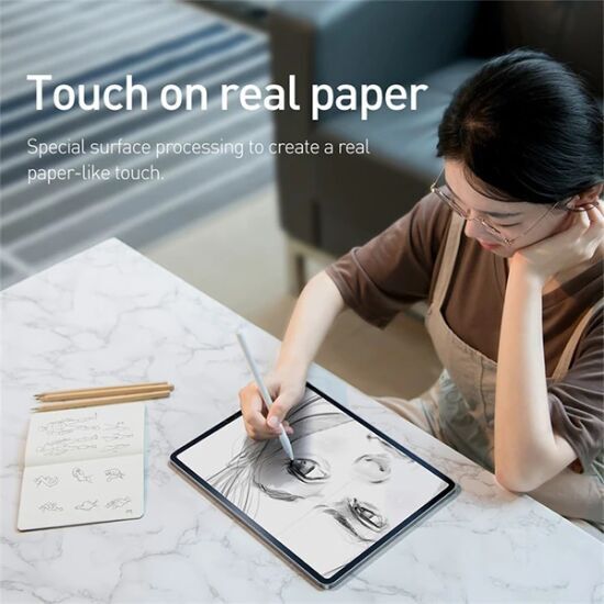 Baseus İpad Pro 12.9 İnch 2021-2020-2018 Paper Like Film Darbe Emici P