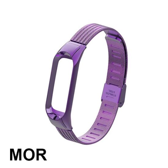 Lüx Xiaomi Mi Band 3 Akıllı Saat Çelik Toka Kayış Kordon