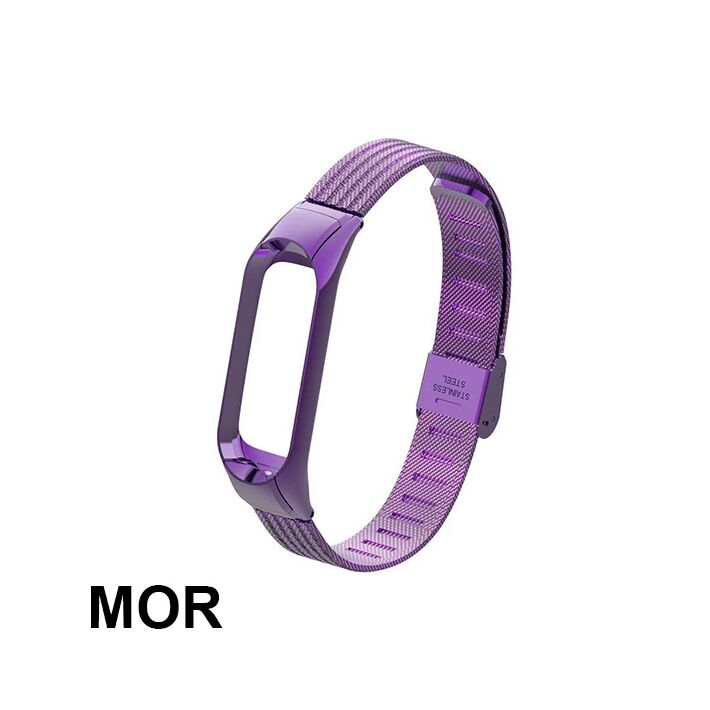 Lüx Xiaomi Mi Band 3 Akıllı Saat Çelik Toka Kayış Kordon