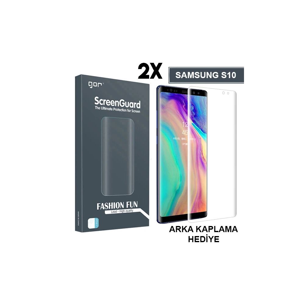 Gor Sm Galaxy S10 3d Kavisli Darbe Emici Full Ekran Koruyucu 2 Adet Se