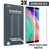 Gor Sm Galaxy S10 3d Kavisli Darbe Emici Full Ekran Koruyucu 2 Adet Se