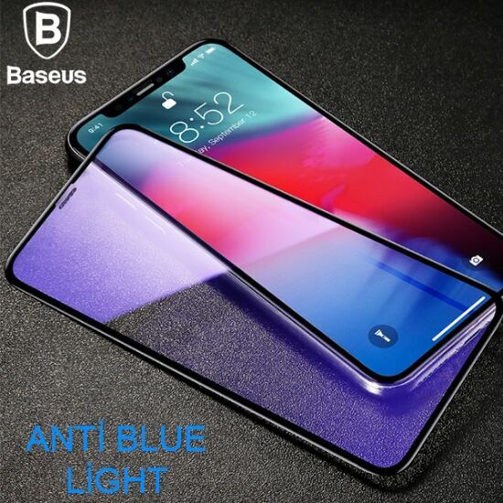 Baseus İphone 11 Pro 0.3mm Rigid Edge Anti Blue Light Kırılmaz Cam Kor