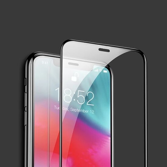 Baseus İPhone 11 Pro 3D Full Kaplama Kırılmaz Cam Koruyucu Tempered Gl