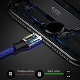 Baseus Rapid Series 2in1 İphone+ Micro Usb 3.0A Usb Kablo Şarj 120cm