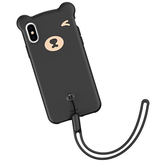 Baseus İPhone Xs Max Bear Sevimli Ayı Figür Soft Silikon Kılıf