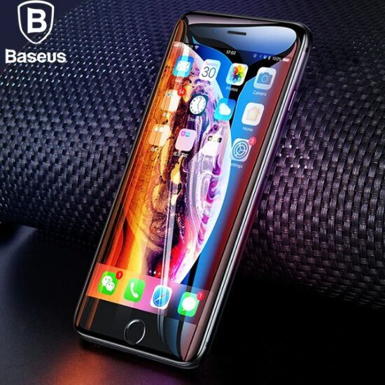 Baseus İPhone 8 Plus 7 Plus 6S-6Plus 3D 023mm Full Kırılmaz Cam Ekran 