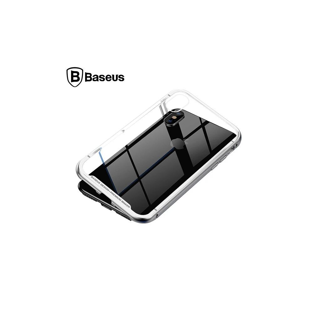 Baseus İPhone Xs Max Arkası Cam Manyetik Metal Frame Kılıf