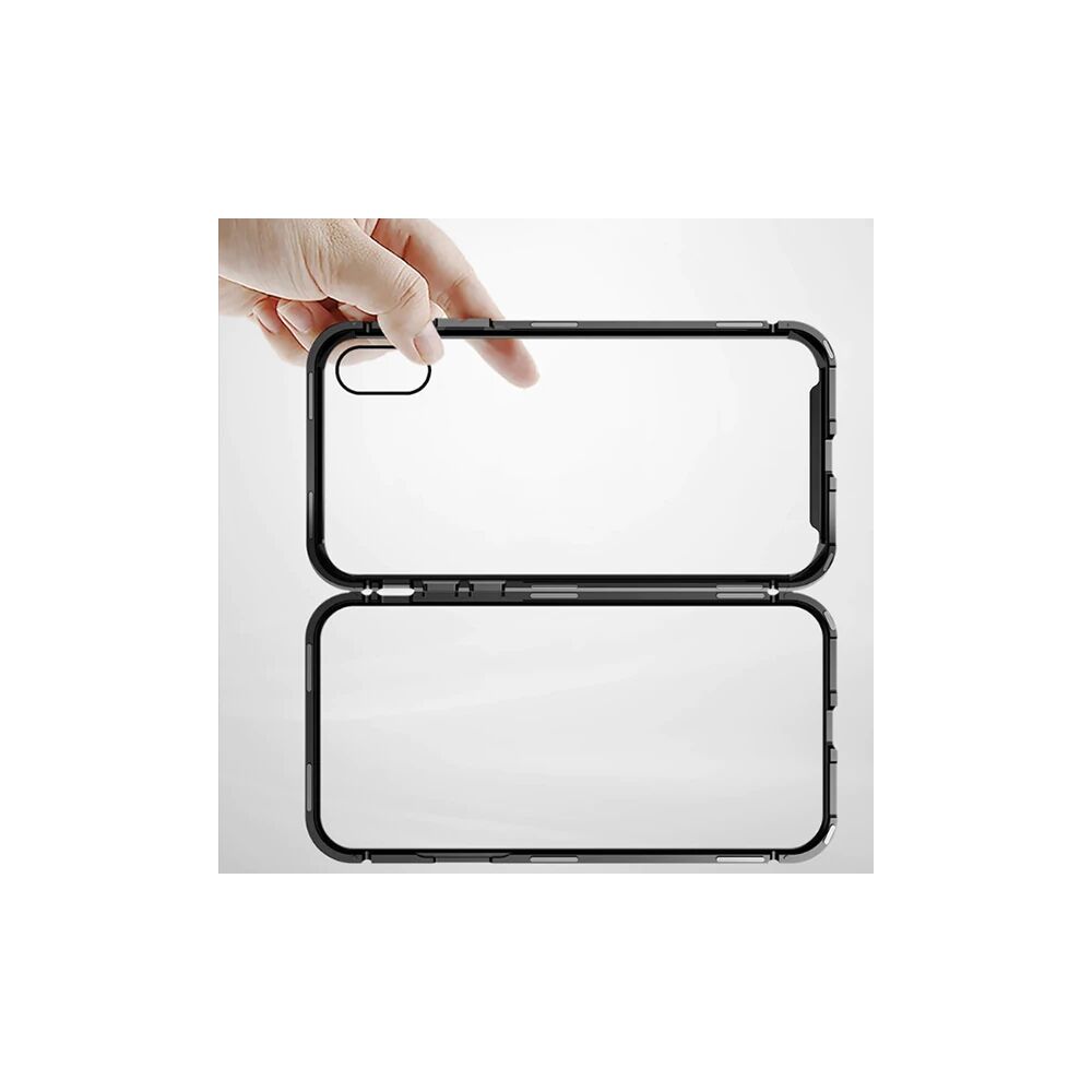 Baseus İPhone Xs Max Arkası Cam Manyetik Metal Frame Kılıf