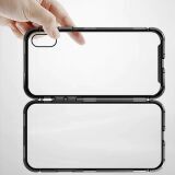 Baseus İPhone Xs Max Arkası Cam Manyetik Metal Frame Kılıf