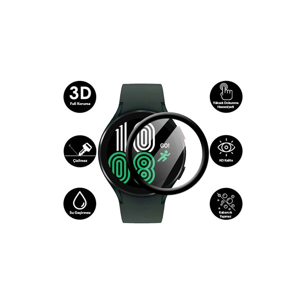 Sm Galaxy Watch 4 44mm 3D Full Kaplama Ekran Koruyucu PET+PMMA